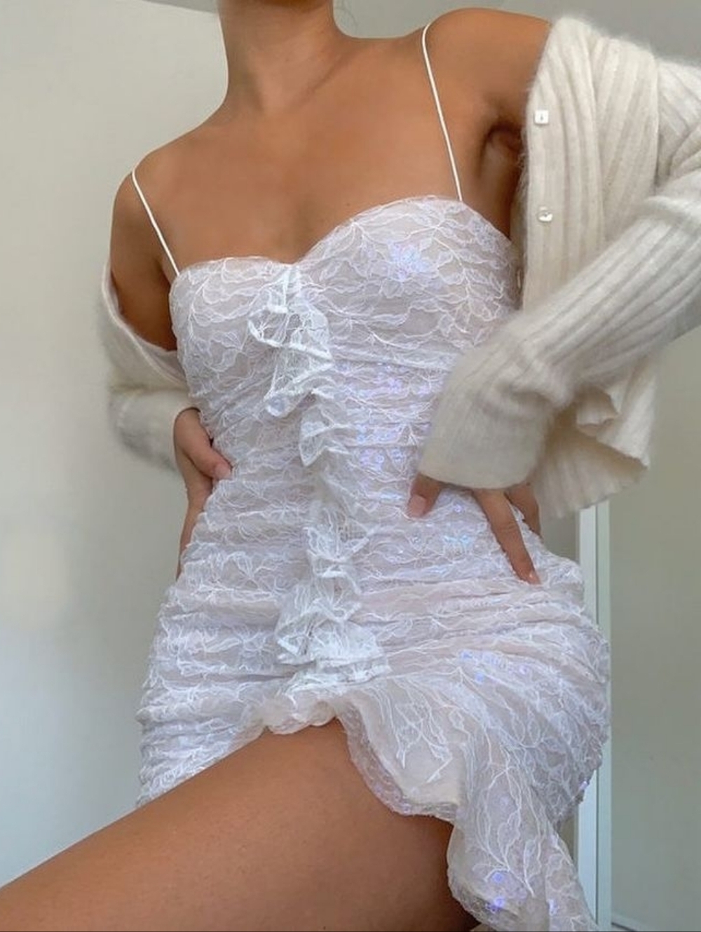 For Love & Lemons  Rodin Iridescent Mini Dress M